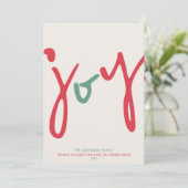 Eenvoudige Mooie Foto Vreugde Feestdagenkaart (Staand voorkant)