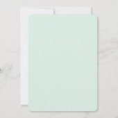 Eenvoudige Mooie Mintgroene Hart Kalender Trouw Save The Date (Achterkant)