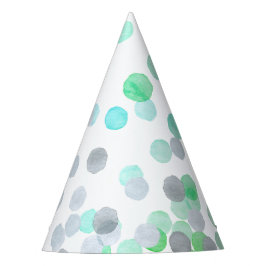 Eenvoudige Mooie Pastel Geometrische Stip Waterver Feesthoedjes
