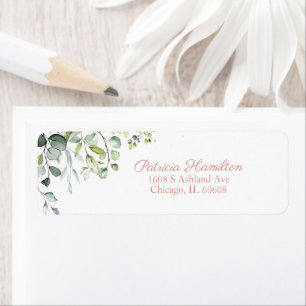 Eenvoudige mooie Waterverf Eucalyptus Greenery Etiket