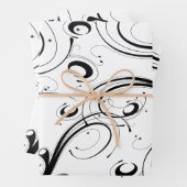 Eenvoudige, mooie zwarte en witte wandelen met sch inpakpapier vel (In situ)