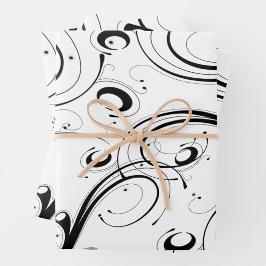 Eenvoudige, mooie zwarte en witte wandelen met sch inpakpapier vel (In situ)