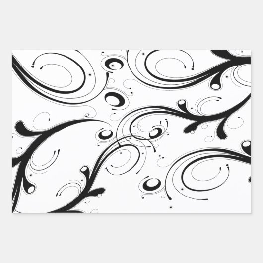 Eenvoudige, mooie zwarte en witte wandelen met sch inpakpapier vel (Voorkant 3)