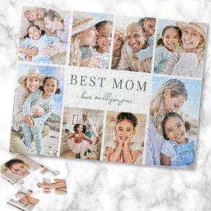 Eenvoudige mooiste moeder fotocollage legpuzzel