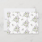 Eenvoudige Morning Glory Waterverf Handfasting RSVP Kaartje (Achterkant)