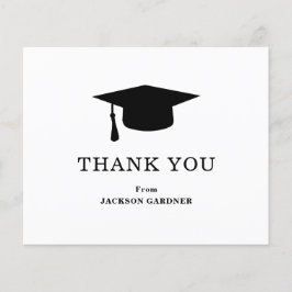 Eenvoudige Mortar Board Budget Afstuderen Dank u