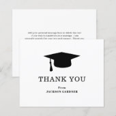 Eenvoudige Mortar Board Budget Afstuderen Dank u (Voorkant / Achterkant)