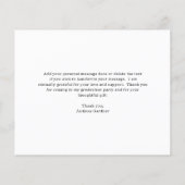 Eenvoudige Mortar Board Budget Afstuderen Dank u (Achterkant)