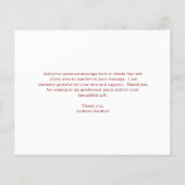 Eenvoudige Mortar Board Budget Afstuderen Dank u (Achterkant)
