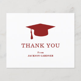Eenvoudige Mortar Board Budget Afstuderen Dank u