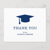 Eenvoudige Mortar Board Budget Afstuderen Dank u (Voorkant)