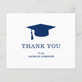 Eenvoudige Mortar Board Budget Afstuderen Dank u