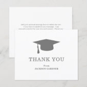 Eenvoudige Mortar Board Budget Afstuderen Dank u (Voorkant / Achterkant)