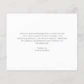 Eenvoudige Mortar Board Budget Afstuderen Dank u (Achterkant)