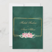 Eenvoudige Moskee Goud Groen Islamitische Moslim b Kaart (Achterkant)