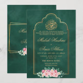 Eenvoudige Moskee Goud Groen Islamitische Moslim b Kaart (Voorkant / Achterkant)