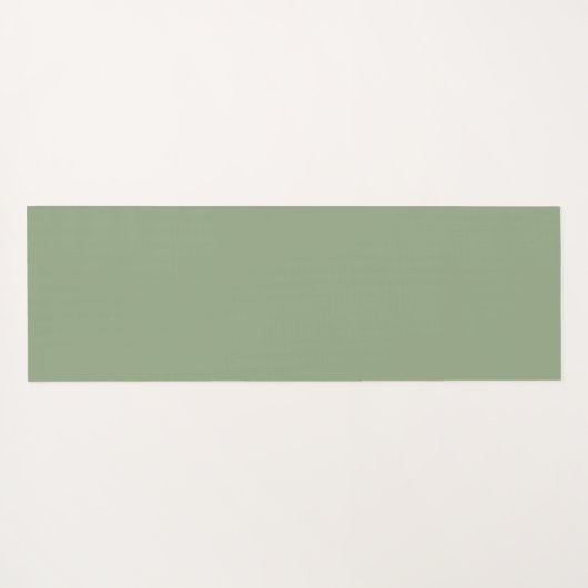 Eenvoudige Moss Green neutrale minimalistische oef Yogamat (Achterkant (horizontaal))