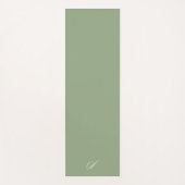 Eenvoudige Moss Green neutrale minimalistische oef Yogamat (Voorkant)