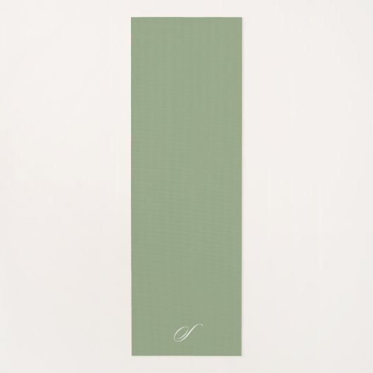 Eenvoudige Moss Green neutrale minimalistische oef Yogamat (Voorkant)