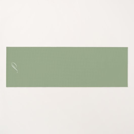 Eenvoudige Moss Green neutrale minimalistische oef Yogamat (Voorkant (horizontaal))