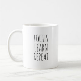Eenvoudige Motiverende Handgeschreven Focus Studen Koffiemok