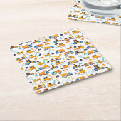 Eenvoudige motorconstructie van vrachtwagens kartonnen onderzetters (Schuin)