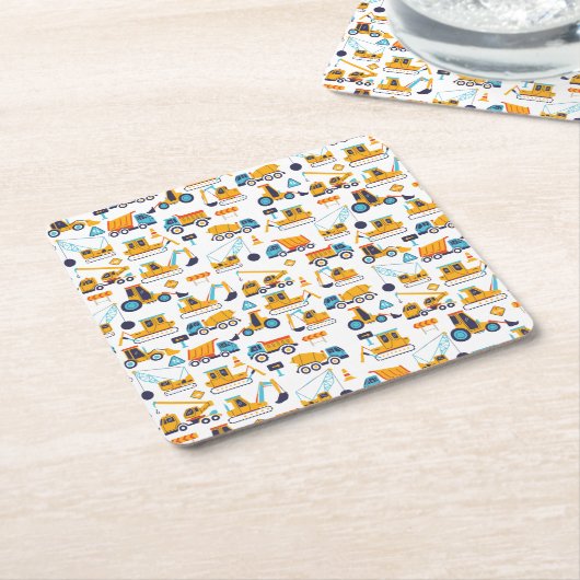 Eenvoudige motorconstructie van vrachtwagens kartonnen onderzetters (Schuin)