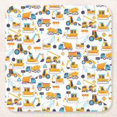 Eenvoudige motorconstructie van vrachtwagens kartonnen onderzetters (Voorkant)