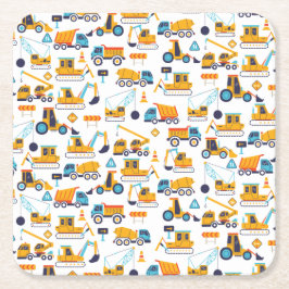 Eenvoudige motorconstructie van vrachtwagens kartonnen onderzetters