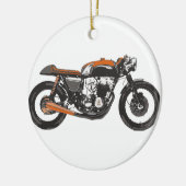 Eenvoudige motorfiets - Cafe Racer 750 Tekening Keramisch Ornament (Links)