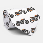 Eenvoudige motorfiets - Cafe Racer 750 Tekening Stropdas (Opgerold)