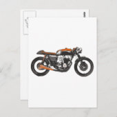 Eenvoudige Motorfiets - Raceauto 750 van de Koffie Briefkaart (Voorkant / Achterkant)