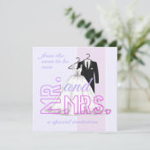 Eenvoudige Mr. & Mrs. Trouw Uitnodiging (Staand voorkant)