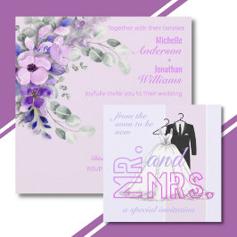 Eenvoudige Mr. & Mrs. Trouw Uitnodiging