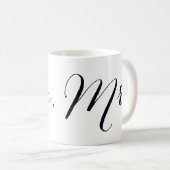 Eenvoudige Mr. Script Stijlvolle moderne bruidewed Koffiemok (Voorkant rechts)