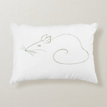 Eenvoudige muis, art Accent Pillow