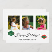 Eenvoudige Multi Afbeelding Holiday Card Feestdagenkaart (Voorkant / Achterkant)