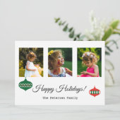 Eenvoudige Multi Afbeelding Holiday Card Feestdagenkaart (Staand voorkant)
