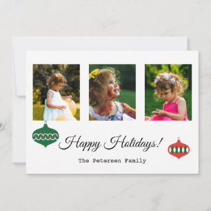 Eenvoudige Multi Afbeelding Holiday Card Feestdagenkaart