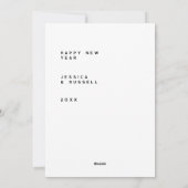 Eenvoudige multi foto Gelukkig Nieuwjaar Feestdagenkaart (Achterkant)