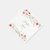 Eenvoudige Multicolor Wildflower bruiloft servet (Hoek)