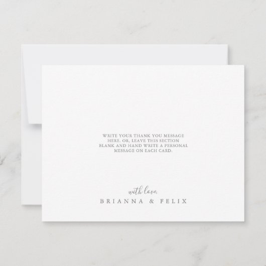 Eenvoudige Multicolor Wildflower Flat bruiloft Bedankkaart (Achterkant)