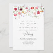 Eenvoudige Multicolor Wildflower Voor- & Achterkan Kaart (Voorkant)