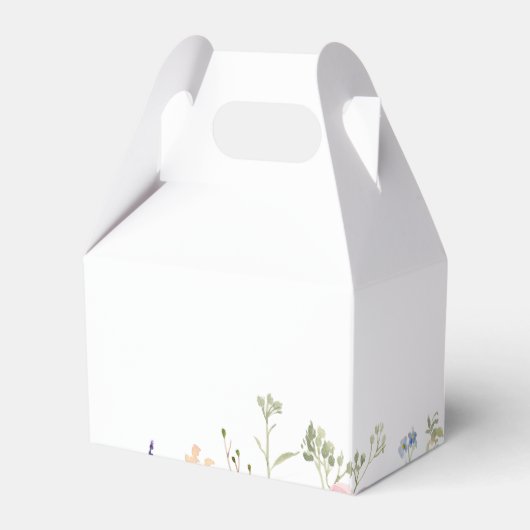 Eenvoudige Multicolor Wildflower Wedding Bedankdoosjes (Achterkant)