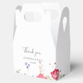 Eenvoudige Multicolor Wildflower Wedding Bedankdoosjes (Geopend)