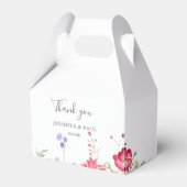 Eenvoudige Multicolor Wildflower Wedding Bedankdoosjes (Voorkant Zijde)