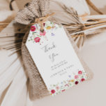 Eenvoudige Multicolor Wildflower Wedding Dank u Cadeaulabel<br><div class="desc">Deze eenvoudige veelkleurige wildflower bruiloft bedanktags zijn perfect voor een moderne trouwreceptie. Het ontwerp is voorzien van een veelkleurig assortiment van roze, blush, paarse, geel, wit, violet, rood, bordeauxrode wilde bloemen. Personaliseer deze labels met een kort bericht, uw namen en uw trouwdatum. U kunt de formulering van deze labels aanpassen...</div>