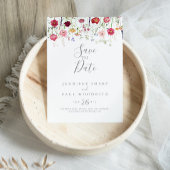 Eenvoudige Multicolor Wildflower Wedding Save The Date