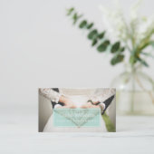 Eenvoudige munt Modern Photography Visitekaartje (Staand voorkant)