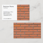 Eenvoudige muurbouw bouwindustrie visitekaartje (Voorkant / Achterkant)